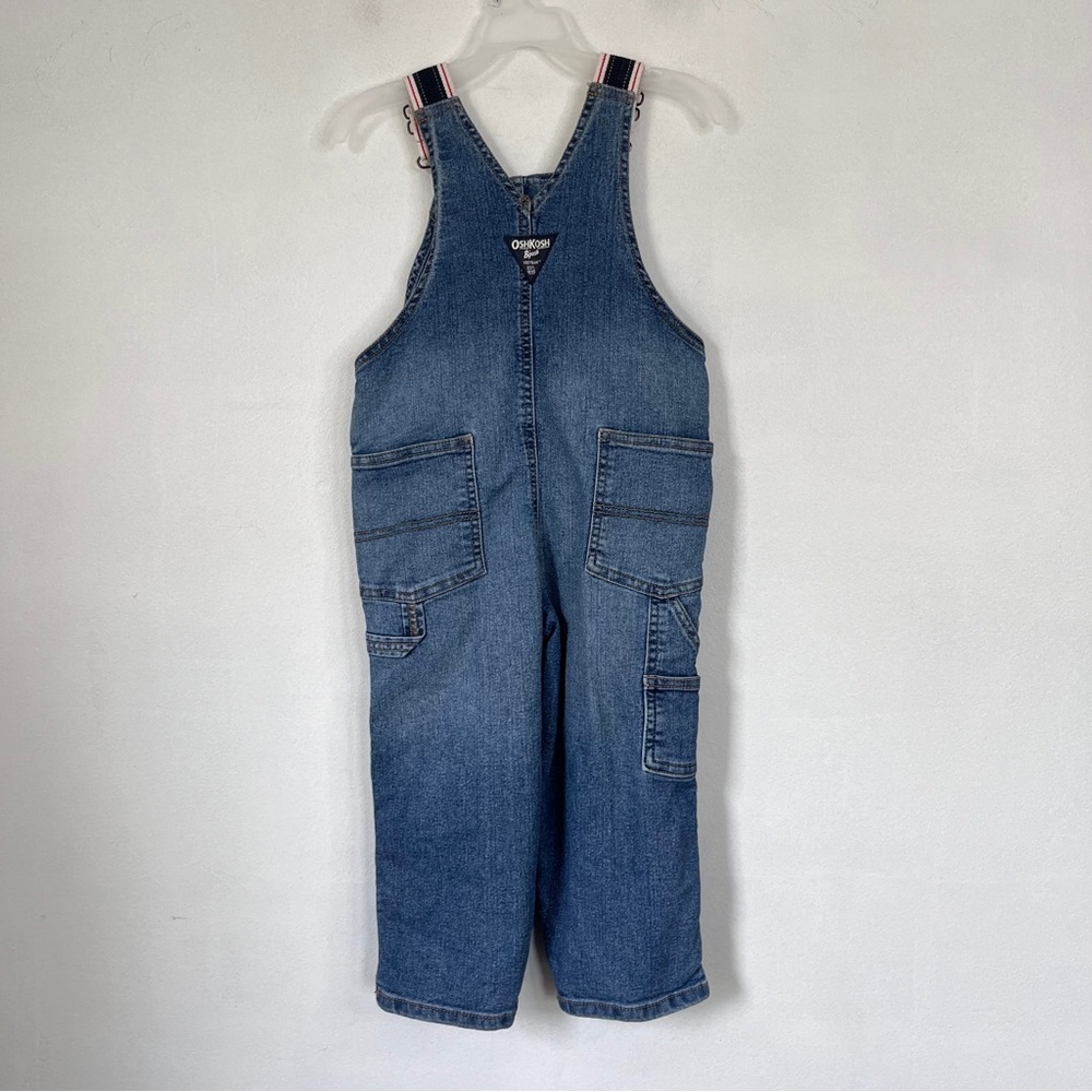 Oshkosh B'gosh Vestbak Overalls Size 3T Denim Jean - Picture 3 of 9